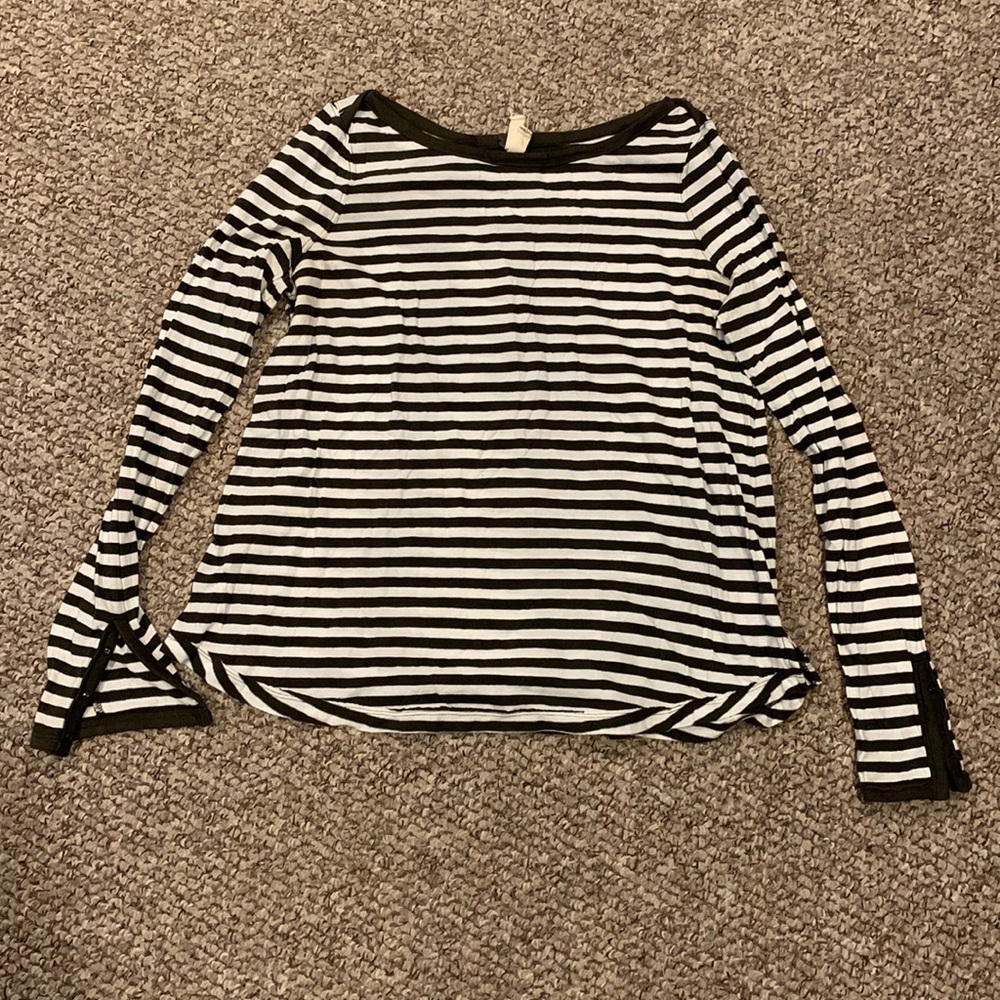 Free People Stripe Long Sleeve Top
